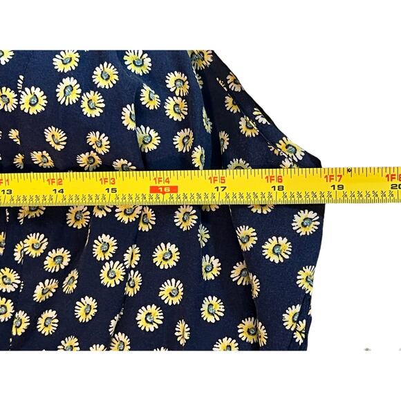 AUW 2X Daisy Floral Navy Blue Sundress Sleeveless Summer Dress - Picture 15 of 16